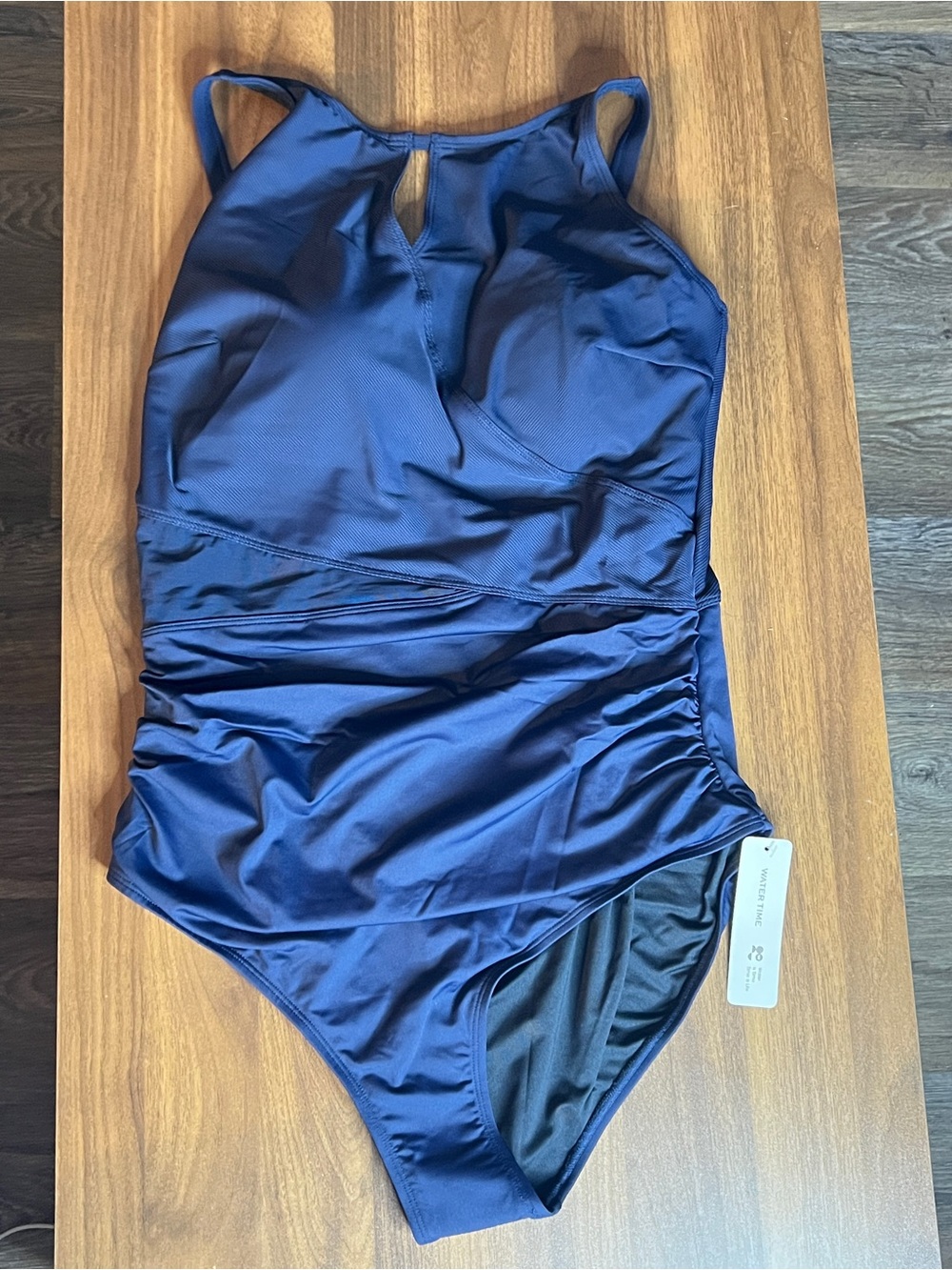 Navy High-Neck One-Piece